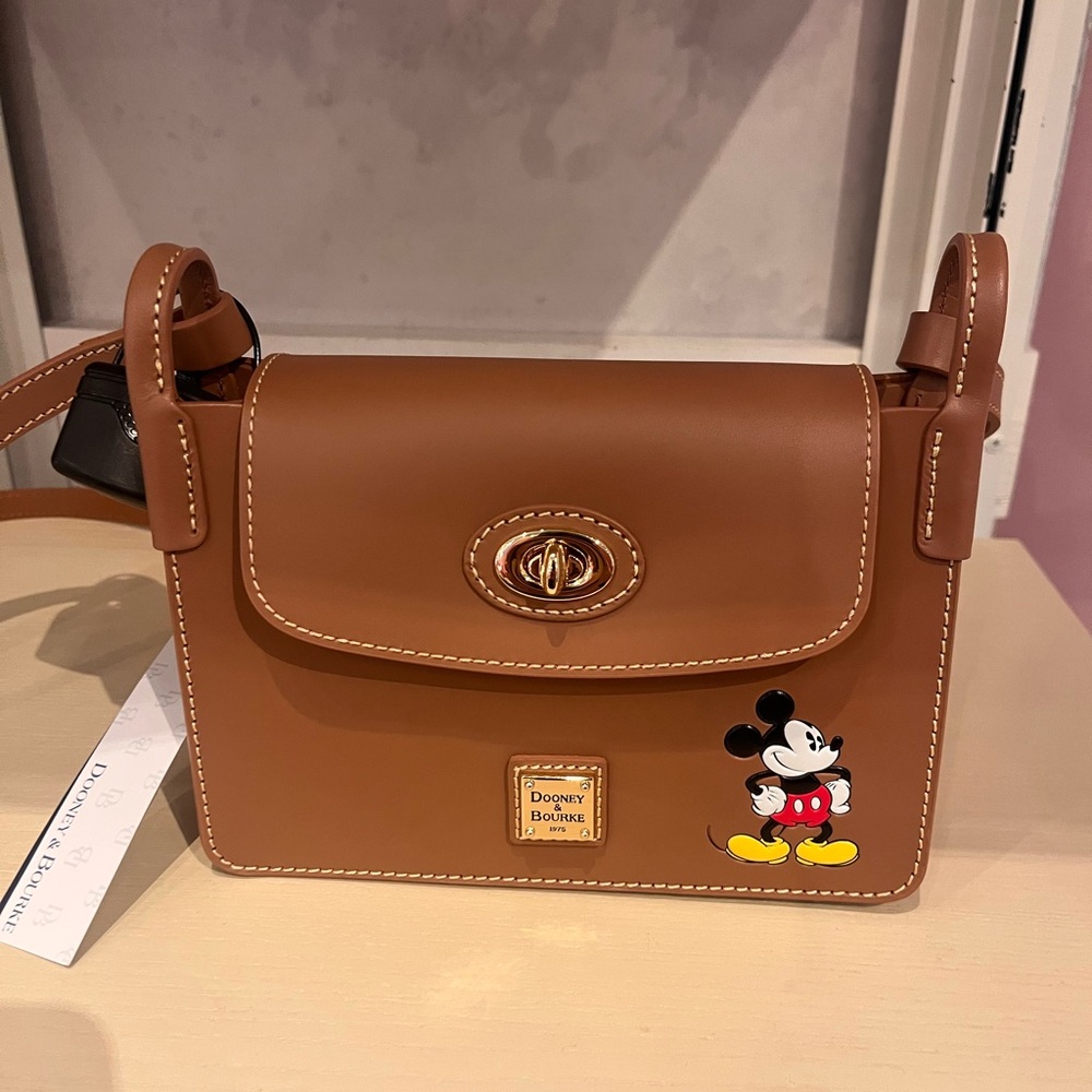 Dooney & Bourke X Disney Tan Crossbody Bag with Mickey Mouse NWT